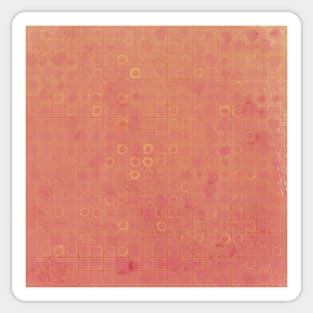 Harmonious orange pattern with shiny circles Sticker